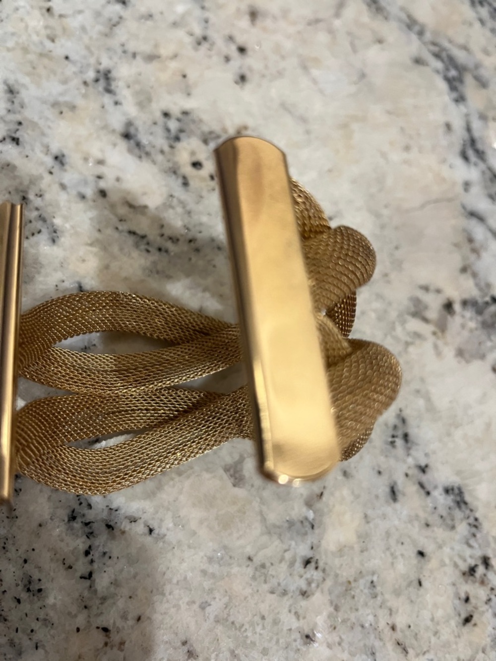 JLUXLABEL Gold Mesh Braided Cuff Bracelet - Picture 8 of 8